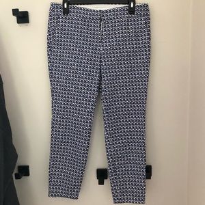 Checkered slim fitting ankle pants